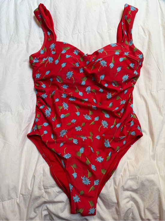 J. Crew Other - J. Crew Red Floral One-Piece Swimsuit